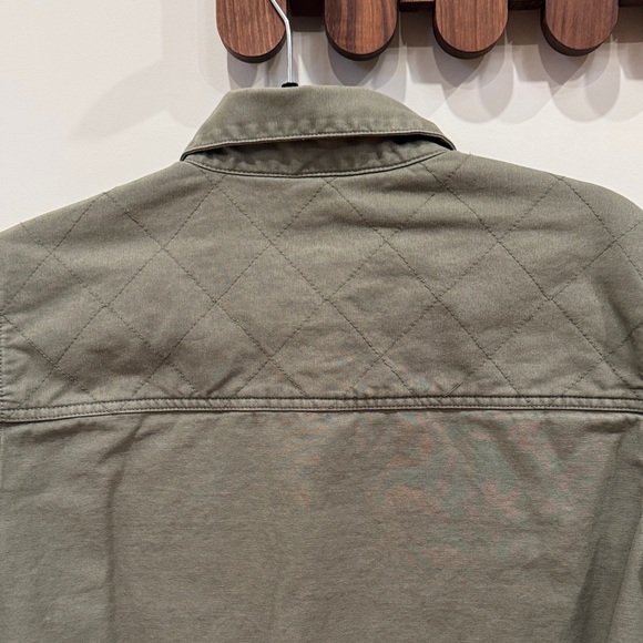 Insight Olive Green Utility Shirt Jacket  L / Women’s XL Camo Trim Patch Elbows - Picture 3 of 14